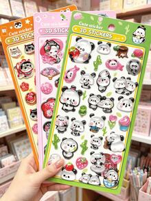 日式藝妓 3D 浮雕封蠟貼紙，熊貓、獨角獸、招財貓卡通角色滴蠟封印，適用於 DIY 筆記本拼貼、相簿、卡片裝飾及手機殼裝飾 - 彩色 - 查看 8