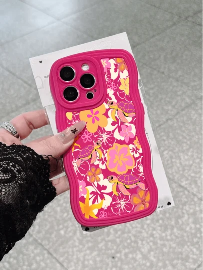 1 chiếc ốp lưng điện thoại họa tiết hoa dâm bụt ngọt ngào, màu đỏ hồng, chống sốc, kèm dây đeo thời trang, tương thích với các dòng Apple 17 Pro Max, 11, 12, 13, 14, 15 Pro, 16 Pro Max, 17 Pro Max, 17 Pro, Air, 16 Plus, món quà dễ thương dành cho bạn gái nhân dịp Lễ Tình nhân.