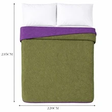 EDREDON LIGERO DOBLE VISTA MATRIMONIAL  CAPITONADO. - Morado - Ver 6