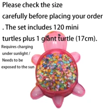 121pcs Random Color Jumbo Glow-In-The-Dark Turtle Animal Model Toys, Openable Turtle Storage Box (Turtle Shell Does Not Glow Without Sunlight), Suitable As Classroom Rewards, Party Favors, Birthday, Holiday, Children's Day, Mother's Day Gifts - Excellent In Both Appearance And Practicality! - Multicolor - View 5