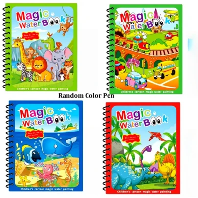 1pc Reusable Underwater World Magic Water Book - Painting Toy With Colorful Magic Pen - Ideal Gift For Young People During Mubarak Ramadan Winter Season
