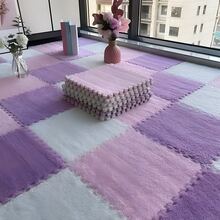 24pcs Plush Patchwork Carpet, Cute Fluffy Bedside Rug, Puzzle Foam Floor Mat, Square Window Cushion, Decorative For Living Room, Bedroom, Tatami, Game Room, 11.81*11.81 Inches, Washable & Trimmable Rug For All Seasons - Multicolor - View 32