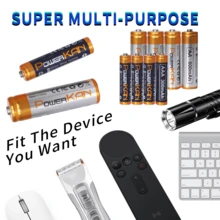 Set Isi Ulang PowerKAN: Charger Pintar N6 (6 Slot, USB 5V/2A) dan 8 buah Baterai Isi Ulang Ni-MH 300mAh 1.2V. Kinerja Tinggi, Dapat Digunakan Kembali, Sangat Cocok untuk Perangkat Rumah Tangga. - Ya - View 6