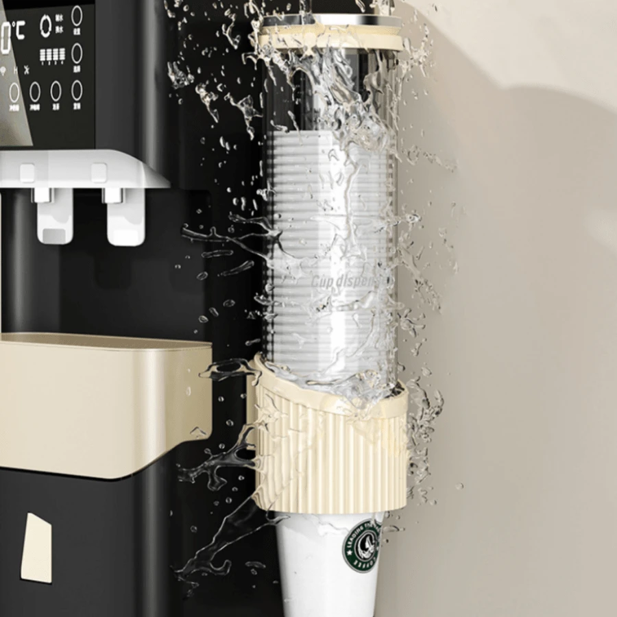 Disposable Cup Holder - Wall-Mounted, Placed Next To Water Dispenser, With Paper Cup Rack For Storing Cups In Restaurants, No Drilling Required. - Multicolor - View 1