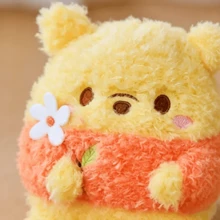 Miniso 名创优品迪士尼Ufufy花卉系列毛绒公仔，大号，甜蜂蜜香味，可爱卡通小熊维尼毛绒玩具，家居卧室沙发装饰抱枕，生日节日礼物 - 黃色 - 查看 9