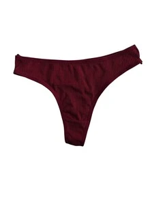 Kit 7 Calcinha Fio Canelada Feminina Confortável Sem Costura - Multicolorido - Visão 8