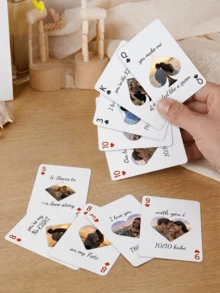 Bộ 13 thiệp cá nhân hóa, thiết kế ảnh và chữ, họa tiết bích, cơ, đính đá và chuồn, thiệp dự tiệc, thiệp kỷ niệm. - Nhiều màu - Xem 6
