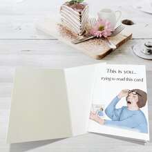 1PC Funny Birthday Card For Mom Special Birthday Card Gift Suitable For Female Friends Sisters Unique Mother's Day Gift (With Random Color Envelope) - Funny Birthday Cards - View 2