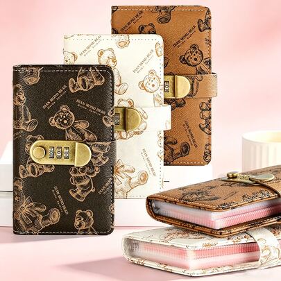 1pc Money Clip Wallet, Cash Collection Book, Can Hold 100 Banknotes, Comes With Savings Handbook, Can Store Paper Money, Envelopes, Has Savings Notebook, Convenient For Home Management, Large Capacity, With Dial Lock, Can Store Photo Album, Cash, Photos, Stamps, Also Can Be Used As Photo Album