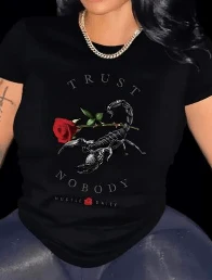 deyin Women T-Shirts - Black - View 1