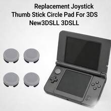 2 Pieces Gray Sturdy Durable Analog Thumb Stick Circle Pad Caps, Enhanced Grip & Precise Control Design, Easy Install Repair Replacement Parts For Worn Joysticks Of Ninte*Do 3DS & New 3DS XL Handheld Game Console - View 1