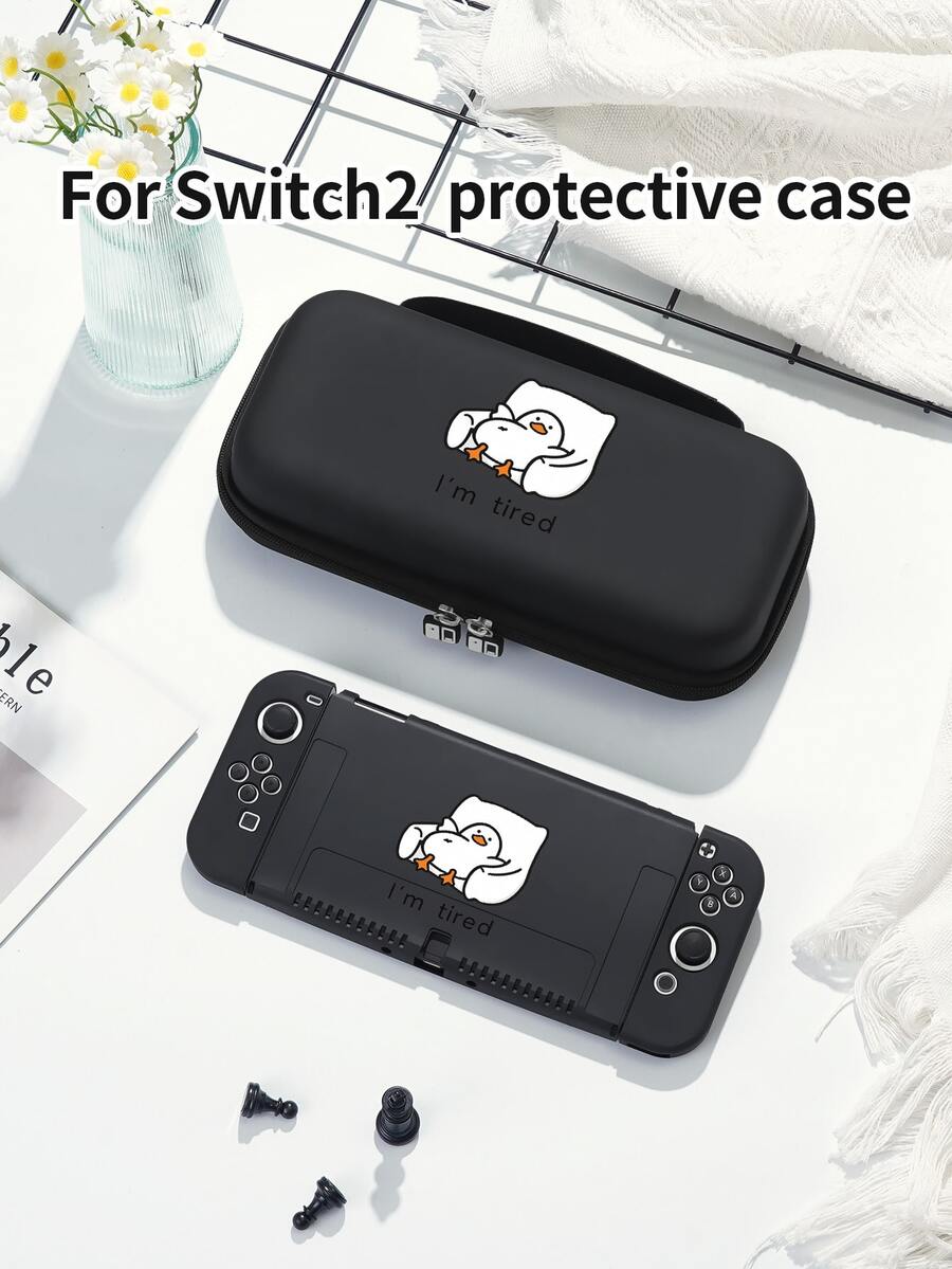 1pc Animal Duck Design Protective Case, Storage Bag For Nintendo Switch 2 (2025), Switch OLED, Switch NS/Lite, Best Gift For Switch Gamers - Multicolor - View 1