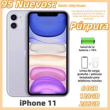 (95 New) Apple IPhone 11, Purple, Dual SIM & Dual Standby, Battery Health Exceeds 70%, With Free Charging Cable/Screen Protector, Used-Good - Purple - View 2