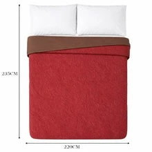 LIGHTWEIGHT DOUBLE QUILTED DOUBLE VIEW DUVET. - Wine - View 6