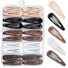 50 piezas de Pinzas de Pelo de Metal, de aproximadamente 5 cm (2 pulgadas), Colores Surtidos para Mujeres, Accesorios para el Cabello para Damas y Niñas, 5 Colores, Viaje, Cumpleaños - Multicolor - Ver 3