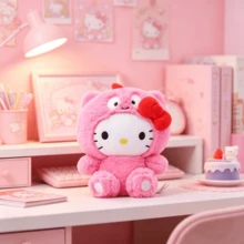 名创优品三丽鸥恐龙服装Hello Kitty Pochacco毛绒玩具柔软填充动物娃娃家居沙发摆件枕头圣诞节生日礼物 - 彩色 - 查看 6