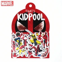 50pcs Official Marvel Licensed Dead Pool Waterproof Vinyl Stickers For Laptop Water Bottle DIY Decals - 50pcs - View 3