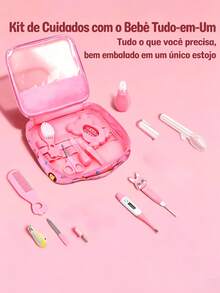 13 Piece Daily Hygienic Hair Care Kit For Newborns - Rose Red - View 6