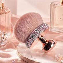 1pc High-Quality Rhinestone Decorated Large Size Self-Tanning Body Makeup Brush, Bronzer Applicator, Large Foundation Brush, Kabuki Brush For Blending Bronzer, Oval Face & Leg Makeup Brush, Multi-Functional Makeup Brushes, Foundation Brush, Face Cleansing Brush, Holiday Gift, Travel Essential - Diamond - View 13