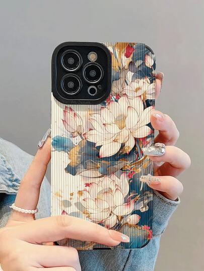 1 adet Yeni, Şık ve Zarif Çin Tarzı Lotus Desenli Darbe Emici Deri Telefon Kılıfı, Günlük Koruma İçin Gerekli, Arkadaşlar ve Aile İçin Hediye, 17/17Air/17Pro/17ProMax/ 16/16Plus/16Pro/16ProMax/ 15/15Plus/15Pro/15ProMax/ 14/14Plus/14Pro/14ProMax/ 13/13Pro/13ProMax/ 12/12Pro/12ProMax/ 11/ 11Pro/11ProMax ile Uyumlu