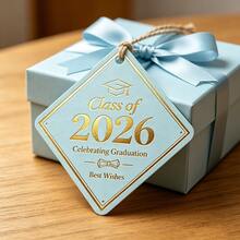 Customized Wedding Gift Tags, Graduation Season, Party Gift Tags, Customized Mother's Day Tags, Christmas, Halloween Event Gift And Decoration Tags, Personalized Thank You Cards, Customized Party Decorations, Guest Gift Labels - Graduation Season Hang Tag - View 5