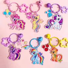 MY LITTLE PONY 1个可爱卡通吊坠（带铃铛），女士包包挂饰，汽车钥匙链，多功能卡通装饰礼品，适合圣诞节、万圣节、新年、毕业典礼、返校季及其他节日 - 彩色 - 查看 15
