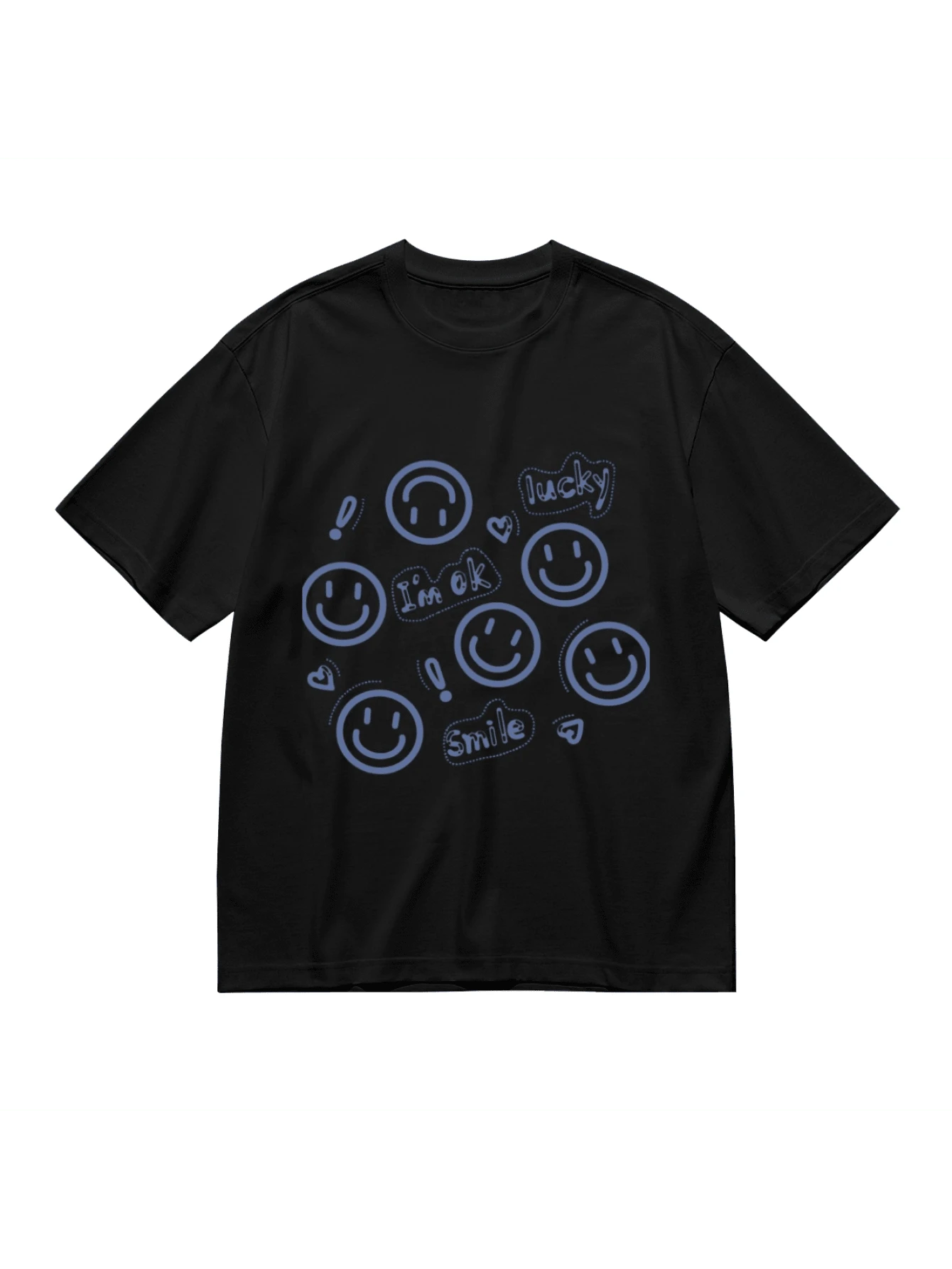Camiseta unisex estampada nueva de 2026, disponible en blanco y negro, prenda informal de algodón para verano - Negro - Ver 1