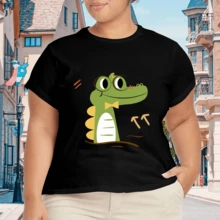 Camiseta unisex estampada nueva de 2026, disponible en blanco y negro, prenda informal de algodón para verano - Negro - Ver 2
