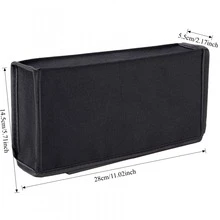 Funda antipolvo de nailon negro, funda antipolvo con forro suave, funda a prueba de arañazos y resistente al agua adecuada y compatible con la base de carga de y Switch OLED, adecuada para jugadores, entretenimiento en el hogar y viajes - Ver 3