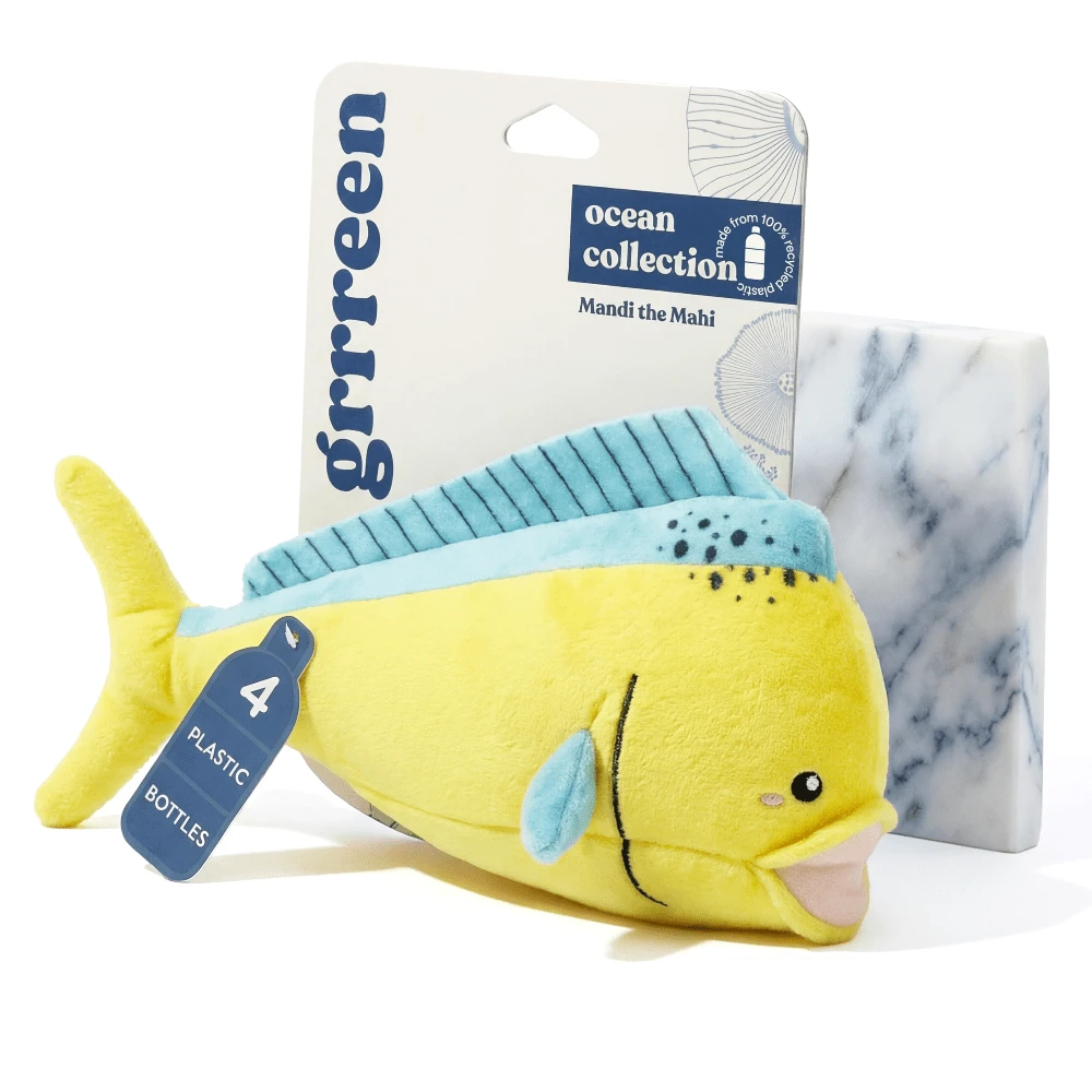 Ocean Collection Dog Toys | Jumbo Sized Mandi The Mahi Mahi | Cute, Durable, & Plush Chew Toys For Dogs 50 Lbs & Up | Friendly & 100% Materials - 巨型 - 查看 1