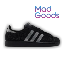 Adidas Adidas Womens Superstar 2 'Rhinestone Black Silver' (Women's Sizes) Core Black/Silver Metallic/ IH4200 Winter New - màu đen - Xem 1