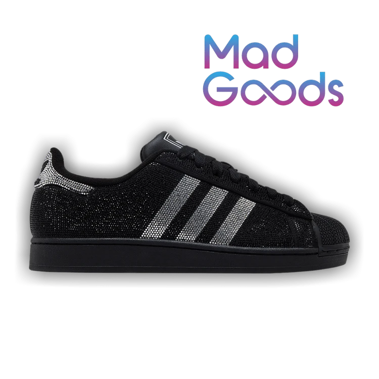 Adidas Adidas Womens Superstar 2 'Rhinestone Black Silver' (Women's Sizes) Core Black/Silver Metallic/ IH4200 Winter New - màu đen - Xem 1