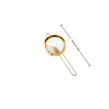 1 pieza/3 piezas Cuchara coladora de malla fina de acero inoxidable con mango - Tamiz para polvo de especias, tamiz para sal gruesa, herramienta de cocina para filtrar y tamizar, accesorios de cocina - Dorado - Ver 12
