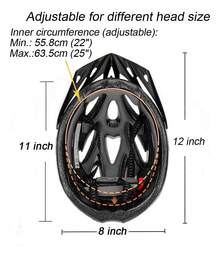 Casco De Bicicleta Adulto Ciclismo Casco+gafas Talla For Head Size (52-58cm) - Rojo - Ver 7