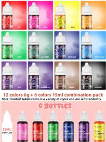 Colorful Gel Pigments - High Concentration Pigments, Soap Coloring Agents, Decorative Tools, DIY Silicone Mold Gel, Suitable For Baking Decoration, Soap Making (Stickers Randomly Included) - Multicolor - View 15