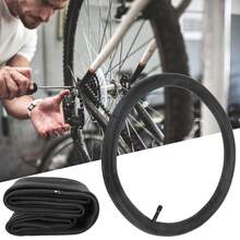 16x1.50‑1.75inch Bike Inner Tubes Schrader Valve 16in Butyl Rubber Inner Tubes Replacement - Negro - Ver 1