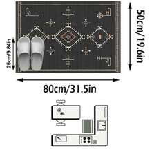 1 tấm thảm/thảm trang trí/thảm chùi chân họa tiết hình thoi hình học kiểu Ma-rốc cổ điển, mềm mại, có thể giặt máy, thích hợp cho lối vào, ban công, sân vườn, ngoài trời, hiên nhà, phòng khách, sử dụng được quanh năm. - Nhiều màu - Xem 12