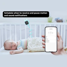 S8A Smart Tracking Security Camera, 2.4G WiFi Bluetooth, 3MP, Can Detect Human Motion & Crying, 3D Noise Reduction, Real-Time Alarm Via APP, Two-Way Video Monitoring, Mini Camera With Audio And Night Vision - White - View 7