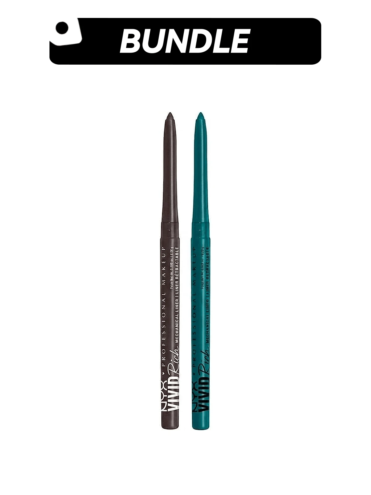 NYX 【眼线笔套装】Vivid Rich 自动眼线笔 + Vivid Rich 自动眼线笔 15 烟熏托帕石色 + 13 海蓝之梦色 0.009盎司/0.28克 + 0.009盎司/0.28克 - 15顆煙燻黃玉+13顆海藍寶石之夢 - 查看 1
