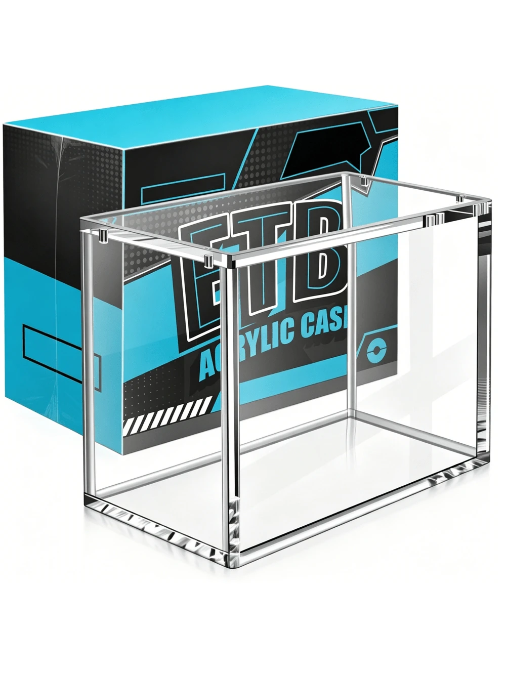 Acrylic ETB Protector Case 8mm And 5mm Thick Elite Trainer Box Display Case Stackable With Magnets Easy Top Loading - Elite Trainer Box Case - View 1