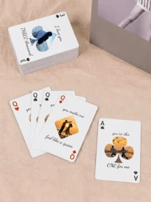 Bộ 13 thiệp cá nhân hóa, thiết kế ảnh và chữ, họa tiết bích, cơ, đính đá và chuồn, thiệp dự tiệc, thiệp kỷ niệm. - Nhiều màu - Xem 3
