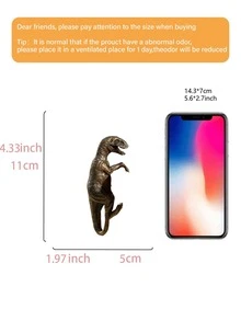 1个树脂青铜剑龙花盆悬挂装饰 - 经典父亲节礼物，动物主题花园和家居装饰，适用于多肉植物和小盆栽，多肉植物展示 | 恐龙主题 | 纹理表面，恐龙主题房间装饰 - B - 查看 11
