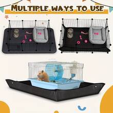 1pc Waterproof Pet Fence Mat - Rabbit Cage Anti-Moisture Pad, Guinea Pig Cage Lining Mat Washable And Reusable, Suitable For Rabbits, Guinea Pigs, Ferrets, Chicks, Ducklings And Other Small Animal Habitats - Multicolor - View 6