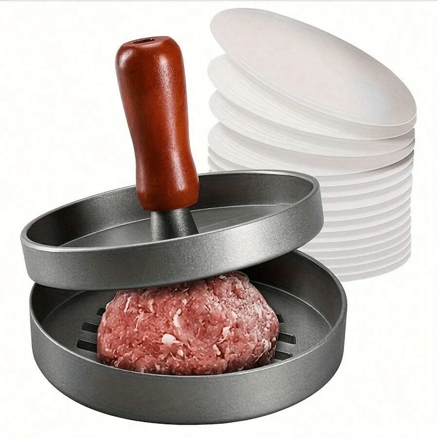 1pc Non-Stick Hamburger Patty Maker Mold | Beef, Cheese, Vegetable Burger Forming Machine, For Grilling And Cooking - Multicolor - View 1