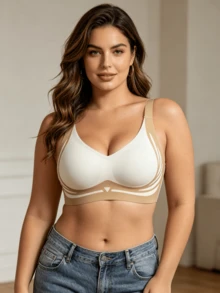 3pcs Anti-Gravity Lift Seamless Sexy Wireless Bra, Supportive Cups Prevent Sagging - Black - View 8