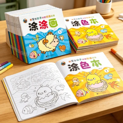 10pcs Creative Scribble Painting Books, Brain & Hand Coordination Exercise, Minimalist Hand-Drawn Doodle Art Practice Notebook