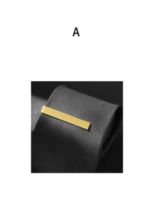 1/3pcs Wavy Tie Clips For Men Silver Black Gold 3 Pcs Tie Pins Set 2.2 Inch Business Shirt Necktie Pinch For Men,Accsesories,Fathers Day Gift - Multicolor - View 12