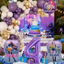 Hasbro K-Pop Birthday Party Decoration Balloon Wreath Set, Includes Metallic Balloons And Happy Birthday Backdrop, Suitable For Wedding, Birthday, Graduation, Engagement Party Decoration - As Shown In the Figure - View 6