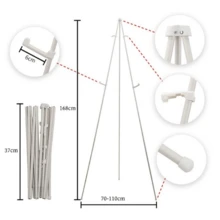 63-Inch Iron Art Folding Easel & Display Stand - Welcome Sign Holder, Wedding Frame, Kt Board, And Floor-Standing Advertising Rack. Ideal For Displaying Wedding Signage And Posters. Includes A Carrying Bag; Supports Up To 5 Lbs. This Collapsible, Portable Floor Easel Is Perfect For Showcasing Wedding Banners And Posters, And Can Also Be Utilized As A Tabletop Easel. Features A Sturdy Metal Tripod Design. A Great Choice For Party Favors, Room Decor, Bridal Gifts, Birthdays, Graduations, Party Decorations, Bachelor/Bachelorette Parties, Weddings, Outdoor Decor, Summer Beach Events, Back-To-School Season, And Art Supplies. - 查看 12