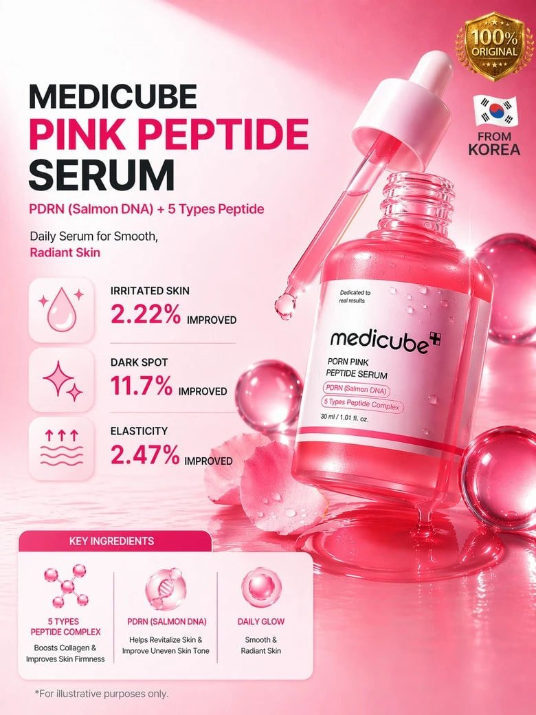 Medicube Salmon DNA PDRN Pink Peptide Serum, Pink Glow Serum, Peptide, Niacinamide, Hydrating & Moisturizing & Firming, Uneven Skin Tone, Korean Skincare_30ml - 鮭魚 DNA PDRN 1.01 液體盎司(1 瓶裝) - 查看 1